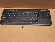Logitech K400r Black Wireless Keyboard with Touchpad  USB Receiver Free/ship