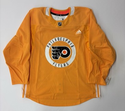 Philadelphia Flyers MiC Adidas Practice Jersey Yellow 52 NWT 