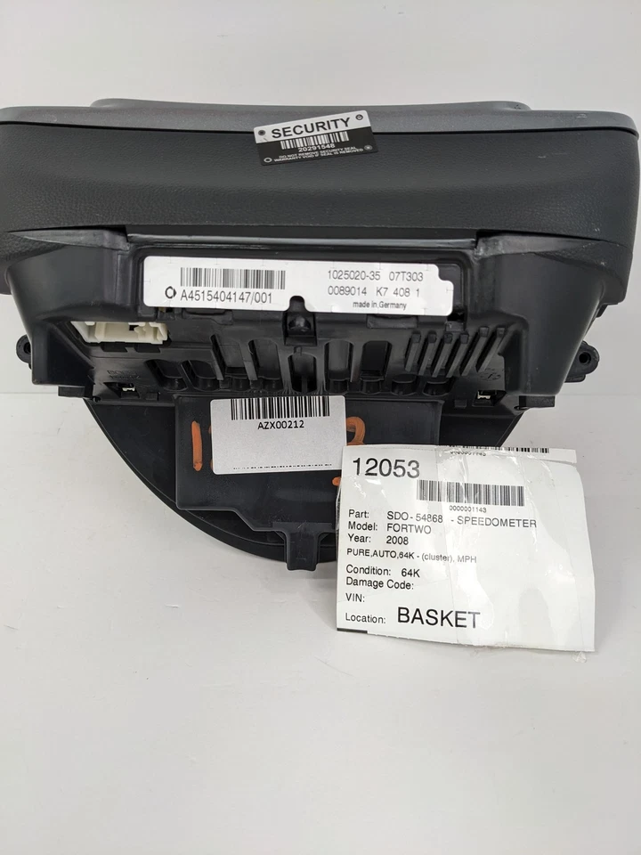 2008-2013 Smart Fortwo W451 Speedometer Gauge Instrument Cluster A4515404147 64K Foto 4 de 4