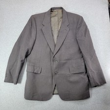 Vintage Levi Strauss Co Suit Jacket Mens 44R Gray 2 Button Business Class USA