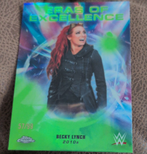 Topps 2026 Chrome WWE Eras of Excellence Becky Lynch #ERA-33 Green /99
