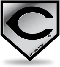 Cincinnati Reds Auto Emblem, Silver Chrome Color, Raised Molded Plastic, 3.5...