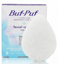 Buf-Puf Regular Facial Sponge, Dermatologist Developed, Removes Deep Down Dirt &