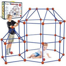 Fort Building Kit 180 Pack STEM Toys Kids Creative DIY Castles Tunnels V-Opitos