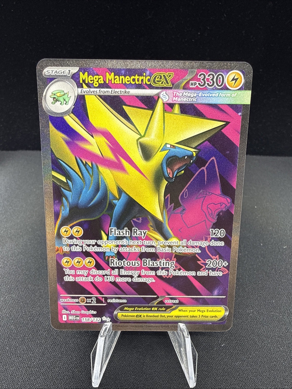 Mega Manectric ex Ultra Rare ME01: Mega Evolution 158/132 NM