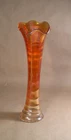 Antique Fenton Carnival Glass Ribbed Marigold Vase  12”