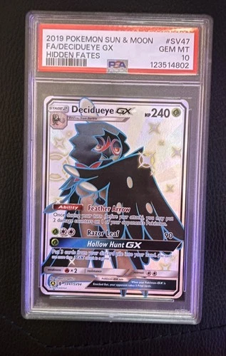 Pokemon Sun & Moon Hidden Fates - PSA 10 Decidueye GX SV47/SV94
