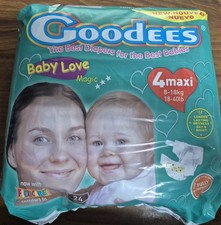 Goodees Size 4 Maxi Nappies 24 Pack 8-18kg Baby Diapers Longer Lasting Dryness 0.33 per nappy