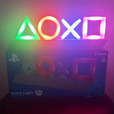 Paladone PlayStation Icons Light LED Lampe/Leuchte, mehrfarbig, Icons