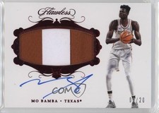 2018 Panini Flawless Collegiate Rookie Ruby 8/20 Mo Bamba #102 Patch Auto 10qe