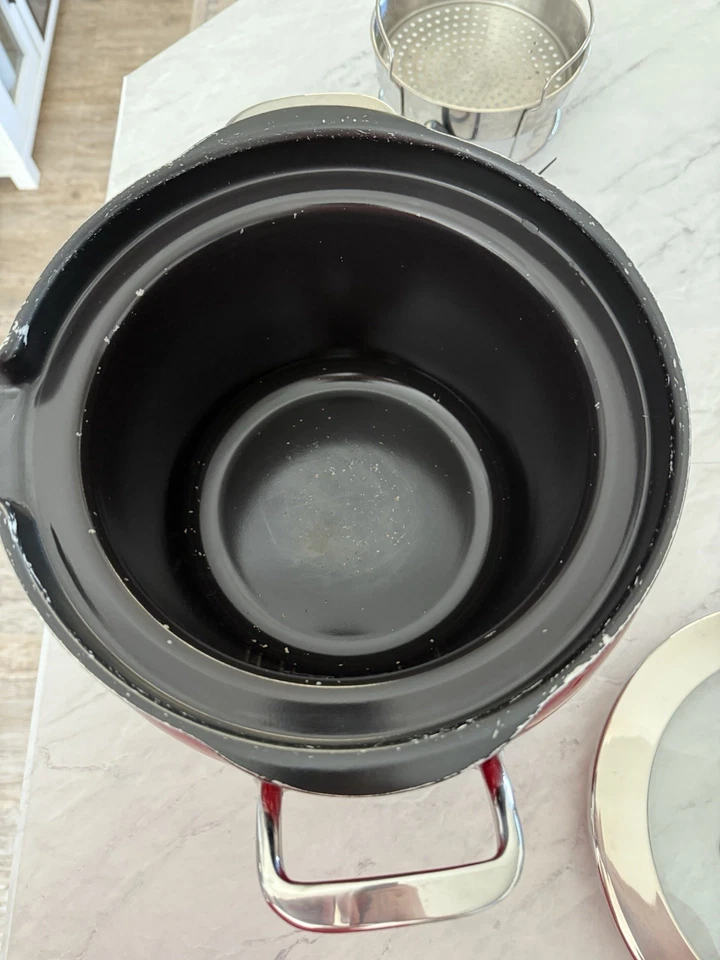 KitchenAid Multi-Cooker 4 QT Candy Apple Red Insta Pot With Steamer Rack -Tested - Image 4 of 4