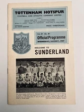 Tottenham Hotspur v  Sunderland Programme 3 May 1967 | 1966/67 Season Spurs