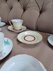 Set of 11 vintage/antique bone china teacups and saucers. — photo 7