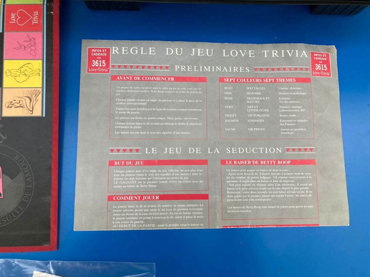 Jeu Love Trivia Schmidt - Version Rouge Et Blanche, Occasion Complète