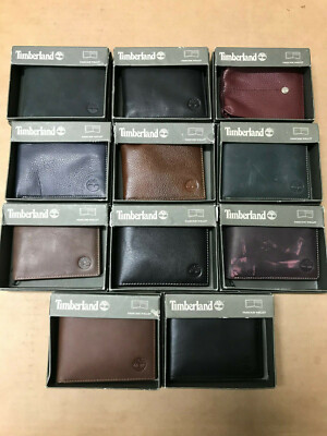 timberland men's leather wallet