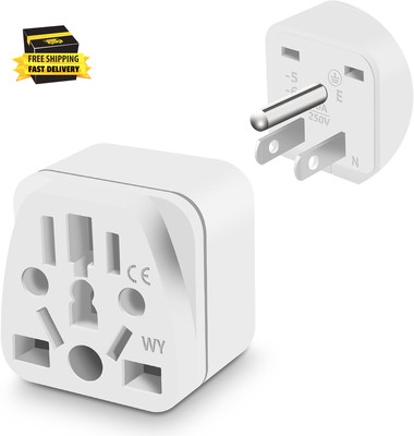 UK to US Adapter US Travel Plug Adapter for USA, EU, UK, Australia, JP, Asia, It