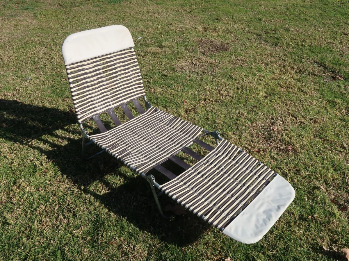 Jelly Vinyl Tube Folding Chaise Lounge Lawn Chair Cot, 43 OFF