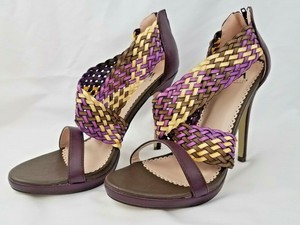 purple and yellow heels