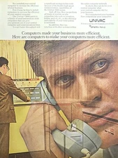 Sperry Rand Univac Computer 9000 Series 9200 Business Vintage Print Ad 1969