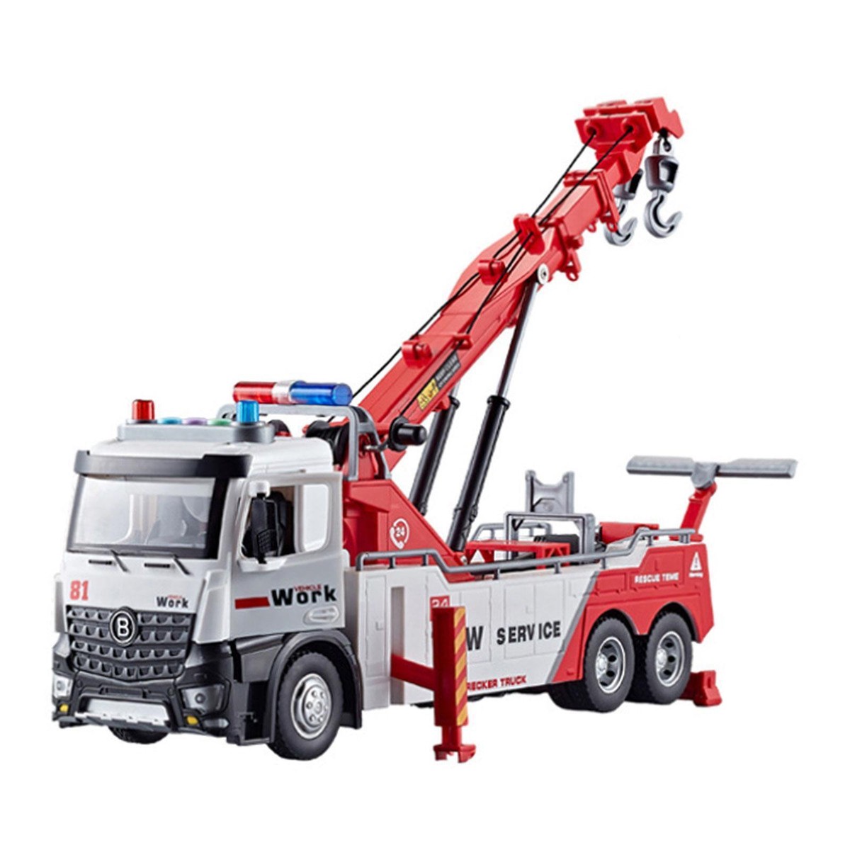 1/24 Crane Truck Toy for Kids Boys Girls Miniature Realistic Tow