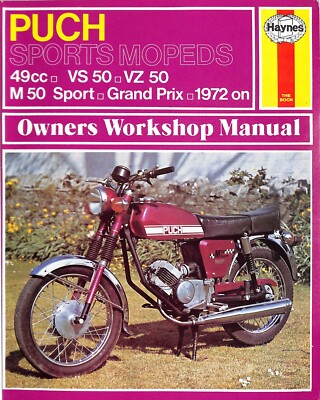 Haynes PUCH Sports Mopeds VS50 VZ50 M50 Sport Grand Prix Workshop Manual ~ 1976
