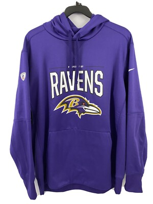 Men's Baltimore RAVENS Purple Nike HOODIE Therma Performance Pullover  Sweatshirt