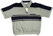 Classics by Palmland Men's Vintage Polo Shirt Banded Bottom Size XL Green Black