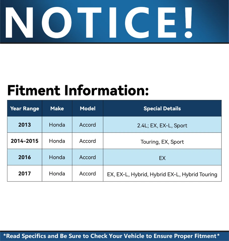 Rotores delanteros traseros pastillas de freno de cerámica para Honda Accord 2013 2014 2015 2016 2017 Foto 2 de 4