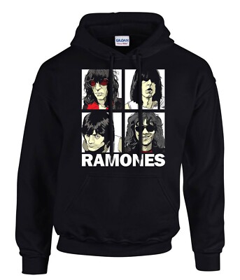 Ramones Rock Music Logo Hoodie Kapuzenpullover Schwarz -31069 -SW