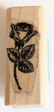 Wood/Rubber Stamp "Single Rose"