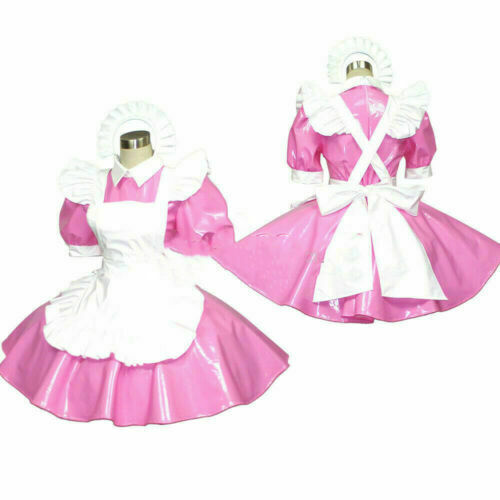 Neuf ! Robe vinyle lourde PVC verrouillable Sissy Maid unisexe - Photo 1/16