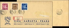BM082. PROTECTORATE BOHEMIA MORAVIA COVER 5TH ANNIVERSARY STAMPS FDC 1944