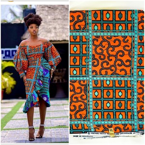 orange african dress