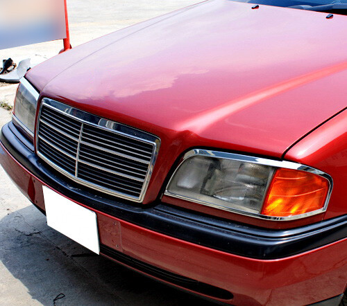 Chrome Headlights Trim Bezel Cover Surround Rim For Mercedes Benz C-Class W202 - Picture 3 of 3