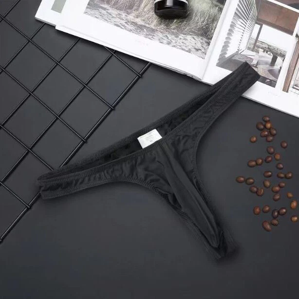 Confezione 6 slip intimo uomo perizoma perizoma rigonfiamento marsupio mutandine micro bikini schiena a T - Immagine 3 di 4