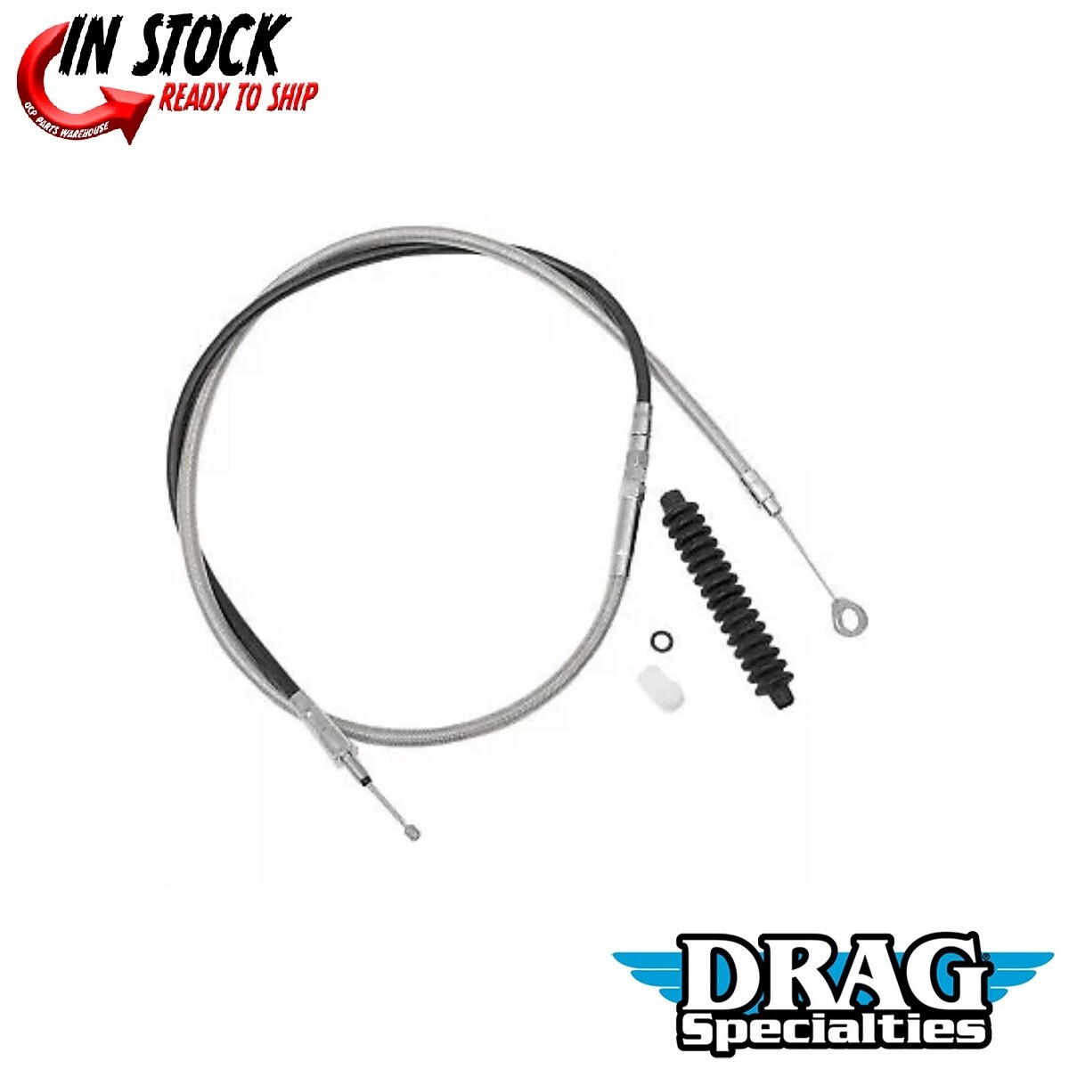 Drag Specialties 0652-1485 High-Efficiency Braided Stainless Steel Clutch Cable