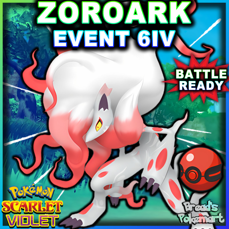 6IV ZOROARK Happy Hour Event - Pokemon SCARLET and VIOLET lv100 Charismatic Mark