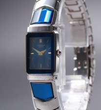 Exc 5 Seiko Lassale 1F20-6C70 Refined Blue Dial Quartz Lady Watch From JAPAN