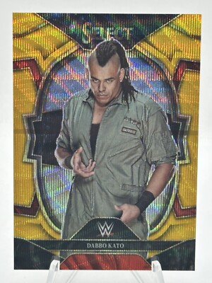 2023 Wwe Select Dabbo Kato Gold Wave Prizm Bookend 10/10 - Visible Print Line