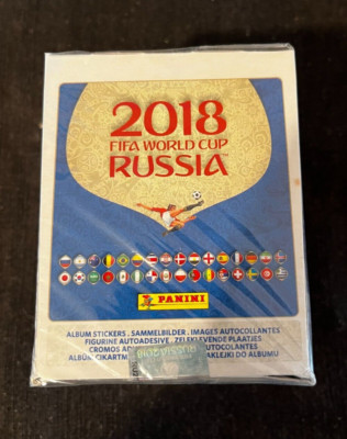 PANINI DISPLAY BOX 50 POCHETTES WORLD CUP RUSSIA 2018 PINK BACKSIDE SEALED NEW