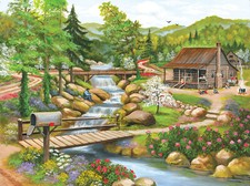 Jigsaw Puzzle Spring Season 1000 Piece by SunsOut Eco Friendly