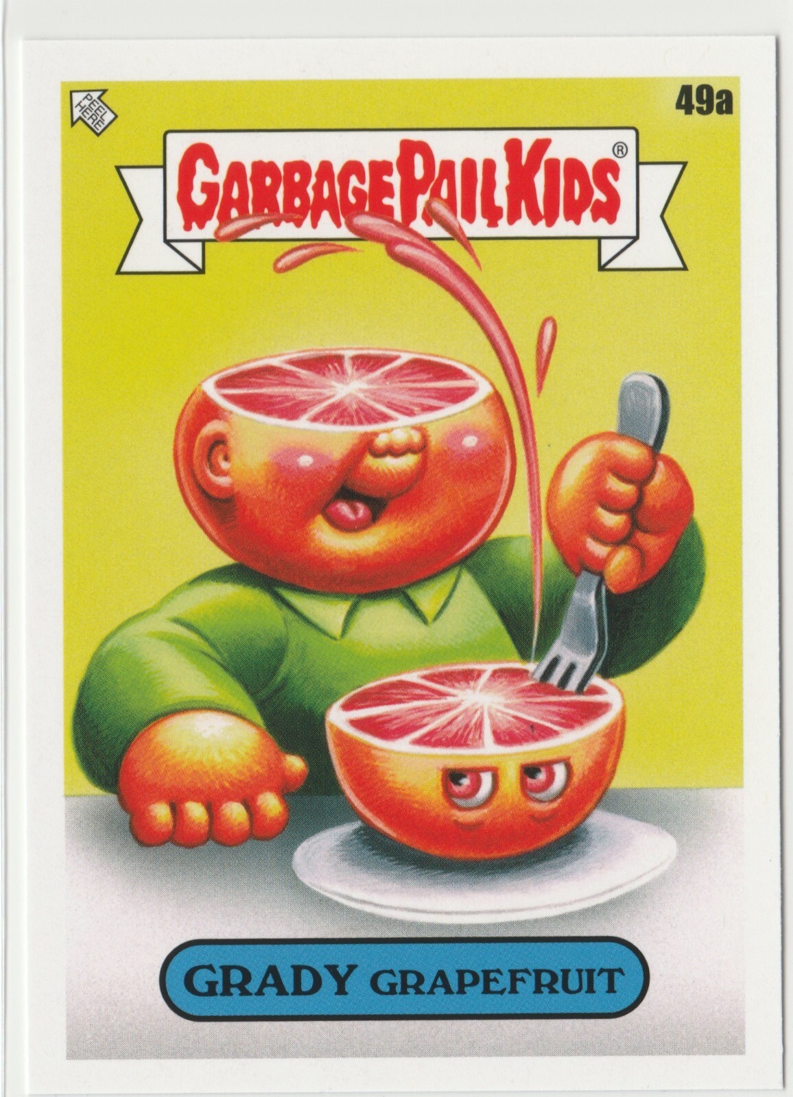 Vintage Grady Grapefruit #49a Garbage Pail Kids GPK 2021 Food Fight Series Trading Card
