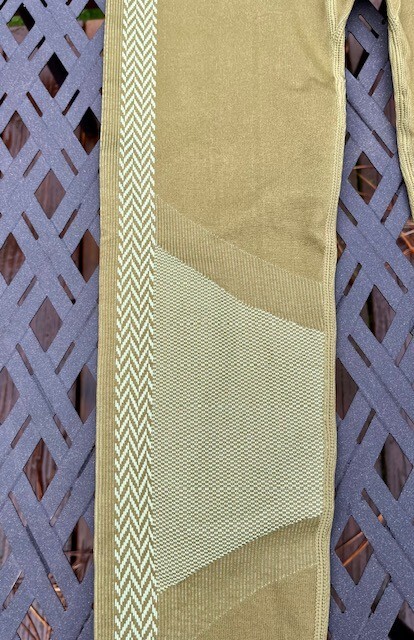 Fabletics NWOT High Waisted Seamless Check Leggings Thyme/Cool Mint Size Medium image 5