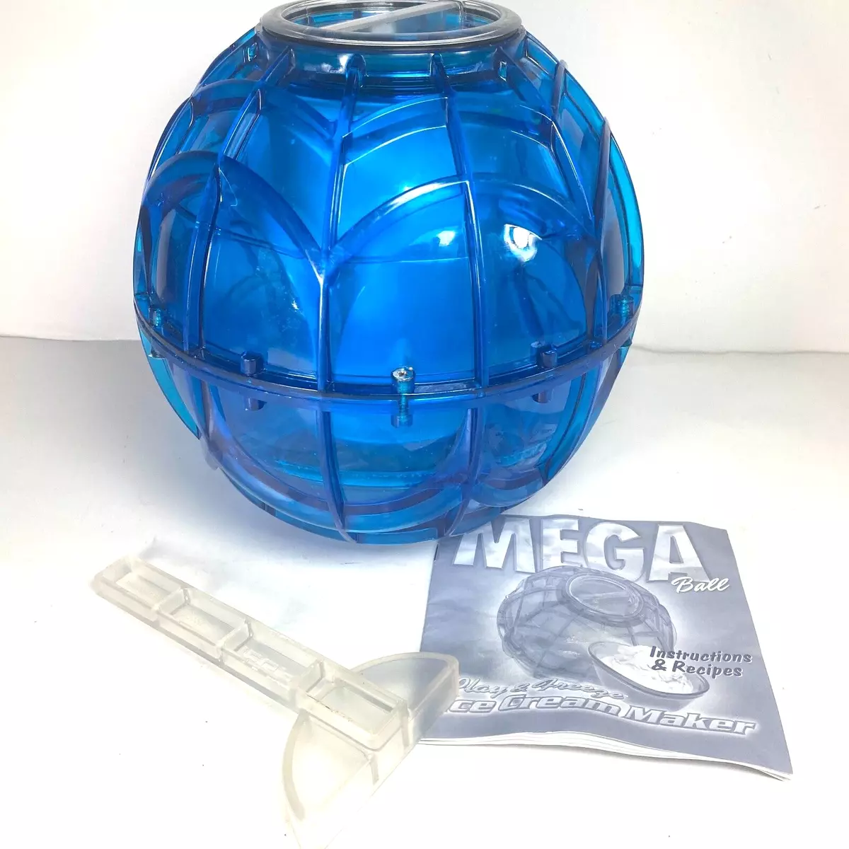 Mega Ball Play and Freeze Ice Cream Maker BLUE 1 Quart - Camping Glamping  Fun