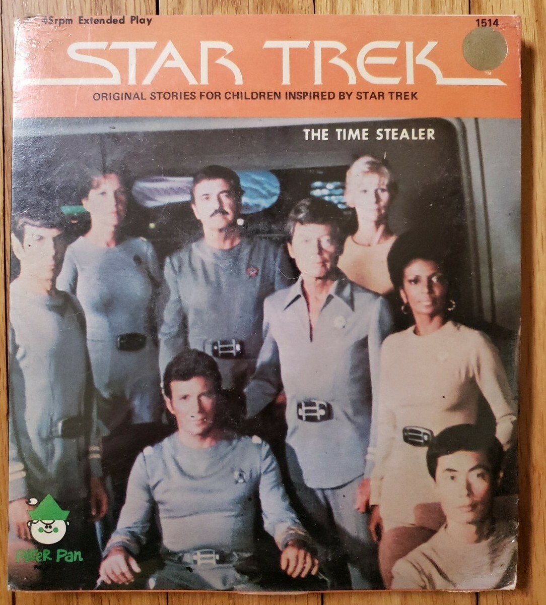 Star Trek Factory Sealed 45rpm #1514 The Time Stealer Peter Pan