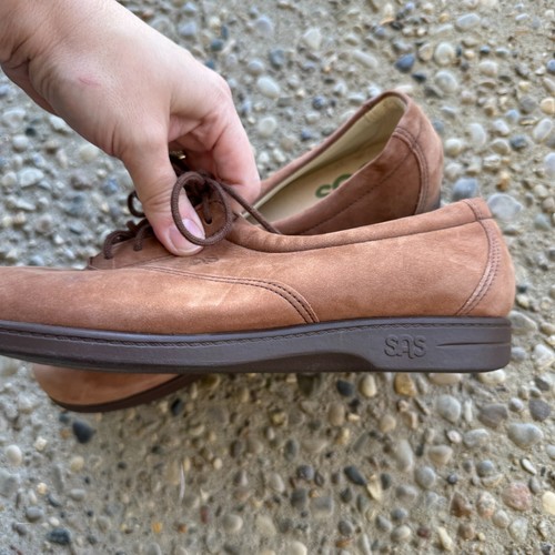 SAS Whisper Oxford Shoes Women's 7.5W Tan Suede Lace Up Tripad Comfort Walking - Picture 5 of 11