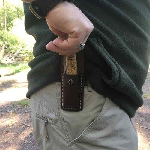 TBS Leather Folding Knife Pouch - Wildcat Size - Fits a wide variety of knives! - Picture 3 of 3