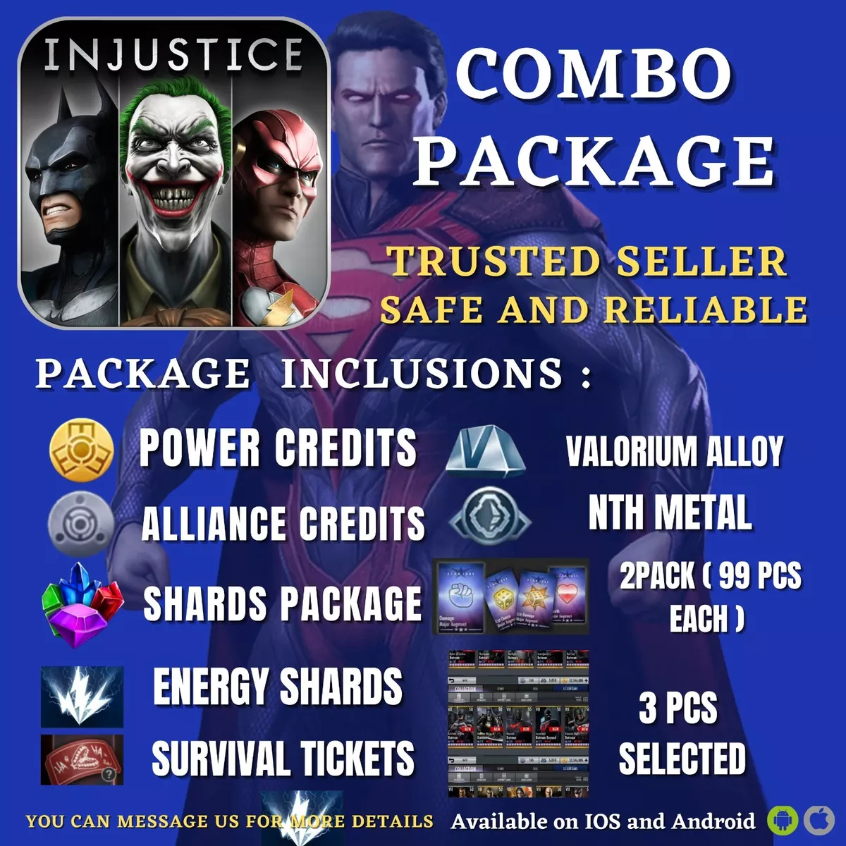 Injustice : God Among us Mobile Android & IOS,COMOBO 1