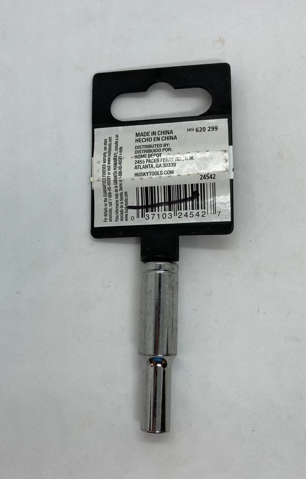 Lot Of 5 Husky 1/4 Drive 6pt DEEP Socket, Size 7/32”, Chrome T1 - Image 3 of 4