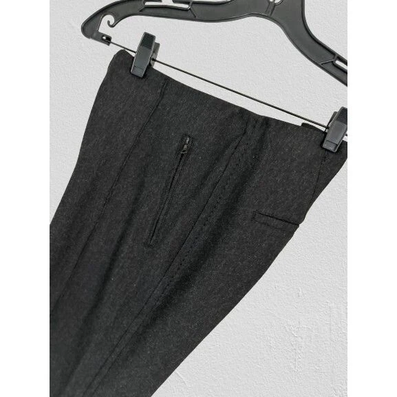 Брюки CAMBIO сужающиеся карманы на молнии вересковый серый шерстяная смесь эластичные размер 8 - Изображение 4 из 4